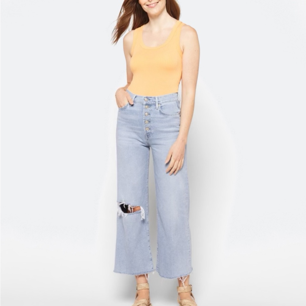 7 for All Mankind Luxe Vintage Cropped Jo Jeans, Indigo Wash, Size 31